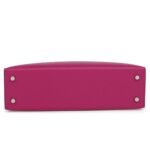 HERMÈS SPECIAL ORDER (HSS) KELLY SELLIER 20 ROSE POURPRE VERSO EPSOM PALLADIUM HARDWARE