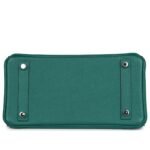 PRE-OWNED HERMÈS BIRKIN 25 MALACHITE EPSOM PALLADIUM HARDWARE