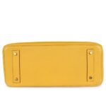 PRE-OWNED HERMÈS SHOULDER BIRKIN 42 JPG SOLEIL CLEMENCE GOLD HARDWARE