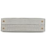 HERMÈS SPECIAL ORDER HSS KELLY SELLIER 20 GRIS PERLE AND BLACK MATTE ALLIGATOR GOLD HARDWARE