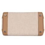 HERMÈS BIRKIN 25 TOILE H AND CHAI SWIFT PALLADIUM HARDWARE
