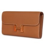 HERMÈS CONSTANCE WALLET TO GO GOLD EPSOM GOLD HARDWARE