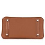 PRE-OWNED HERMÈS BIRKIN 25 GOLD TOGO PALLADIUM HARDWARE