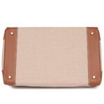 HERMÈS BIRKIN HAC 40 GOLD EVERCOLOR AND ECRU TOILE PALLADIUM HARDWARE