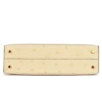 HERMÈS KELLY SELLIER 20 VANILLE OSTRICH GOLD HARDWARE