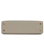 HERMÈS SPECIAL ORDER HSS KELLY 20 GRIS TOURTERELLE AND NATA CHEVRE GOLD HARDWARE