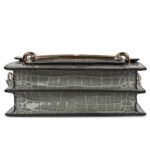 HERMÈS MINI ROULIS GRIS CIMENT SHINY ALLIGATOR PERMABRASS HARDWARE