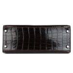 PRE-OWNED HERMÈS KELLY SELLIER 28 COCOAN SHINY NILOTICUS CROCODILE PALLADIUM HARDWARE