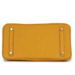 HERMÈS BIRKIN 30 JAUNE AMBRE SHINY NILOTICUS CROCODILE AND TOGO TOUCH PALLADIUM HARDWARE