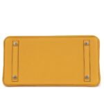 HERMÈS BIRKIN 30 JAUNE AMBRE TOGO PALLADIUM HARDWARE
