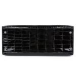 HERMÈS KELLY SELLIER 28 BLACK SHINY NILOTICUS CROCODILE PALLADIUM HARDWARE