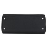 PRE-OWNED HERMÈS KELLY RETOURNE 28 BLACK TOGO PALLADIUM HARDWARE