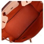 VINTAGE HERMÈS BIRKIN 30 ORANGE DALMATIAN BUFFALO PALLADIUM HARDWARE