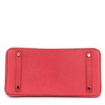 PRE-OWNED HERMÈS BIRKIN 30 BOUGAINVILLEA OSTRICH PALLADIUM HARDWARE