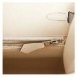 HERMÈS SPECIAL ORDER (HSS) KELLY SELLIER 25 CRAIE AND GRIS MOUETTE EPSOM BRUSHED PALLADIUM HARDWARE