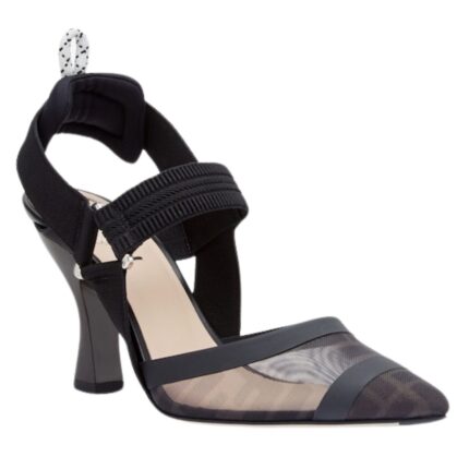 FENDI COLIBRÌ NUDE LEATHER AND SLINGBACKS WITH HIGH HEEL
