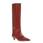 FENDI FFOLD LEATHER LOW-HEELED BOOTS
