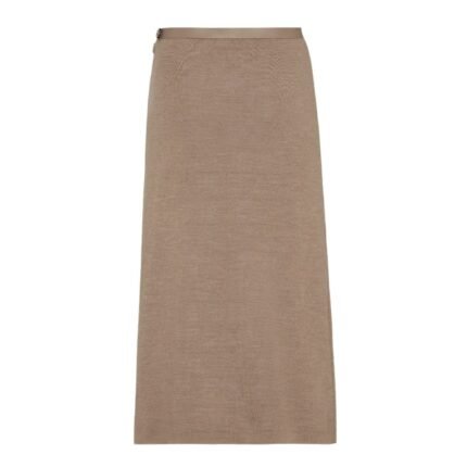FENDI GRAY WOOL SKIRT