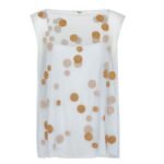 FENDI LIGHT BLUE EMBROIDERED TULLE TOP