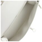 HERMÈS KELLY POCHETTE WHITE SWIFT PALLADIUM HARDWARE