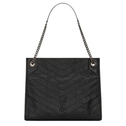 SAINT LAURENT NIKI SHOPPING IN VINTAGE LEATHER