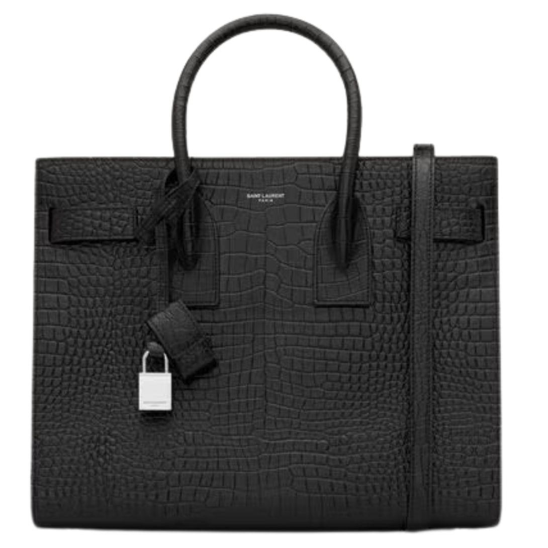 1 SAINT LAURENT SAC DE JOUR IN EMBOSSED CROCODILE LEATHER SMALL