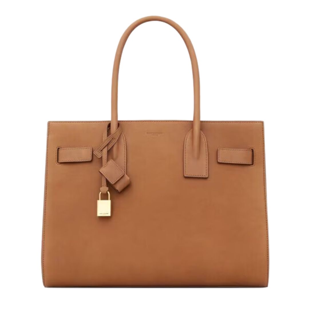 1 SAINT LAURENT SAC DE JOUR IN SUPPLE VEGETABLE LEATHER LARGE