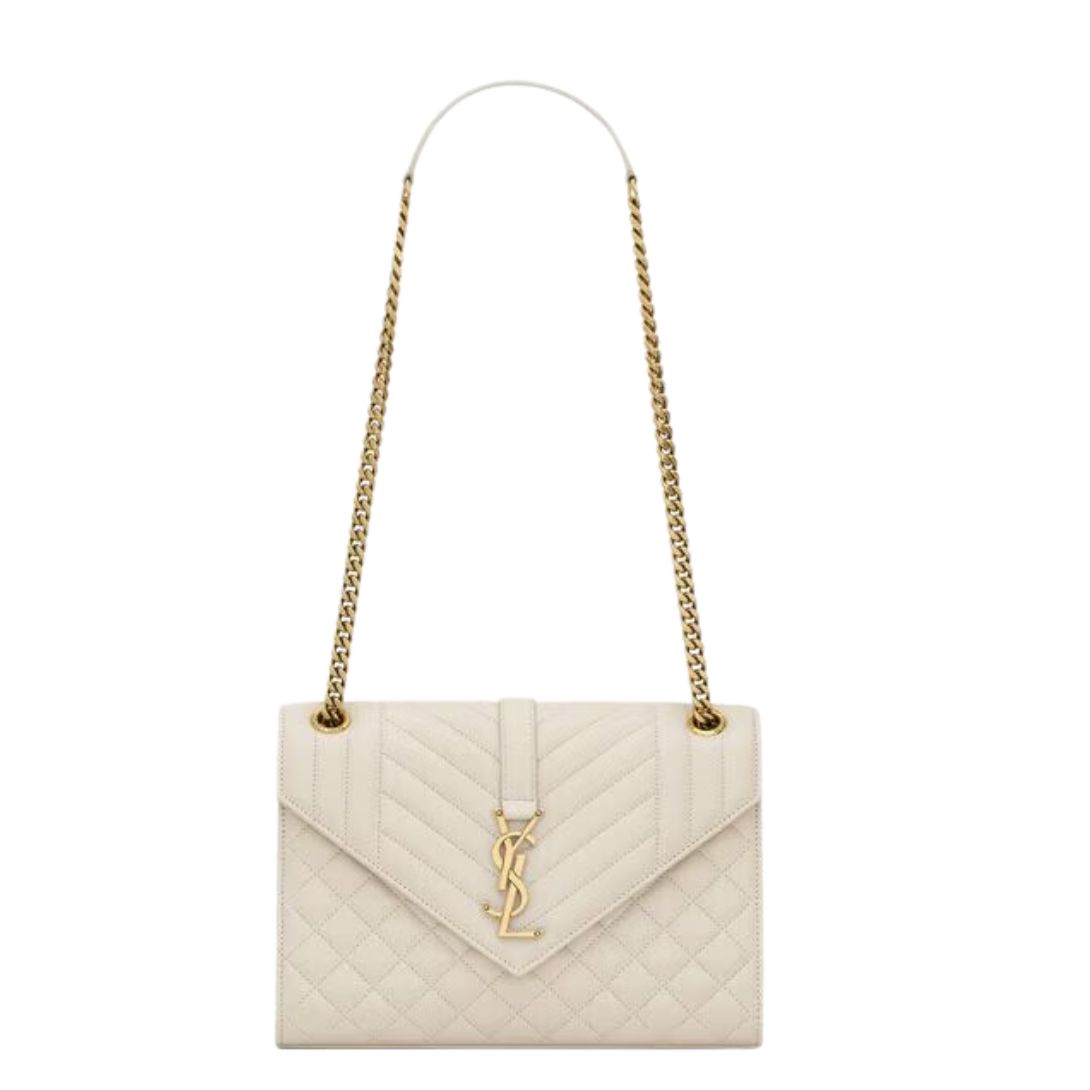 1 SAINT LAURENT MEDIUM ENVELOPE IN MATELASSÉ LAMBSKIN