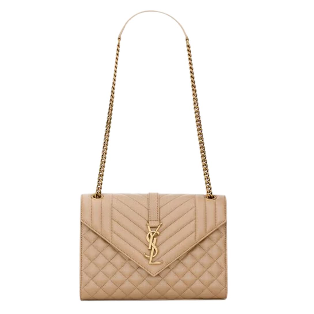1 SAINT LAURENT MEDIUM ENVELOPE IN MATELASSÉ LAMBSKIN