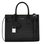 SAINT LAURENT SAC DE JOUR IN CROCODILE EMBOSSED LEATHER NANO