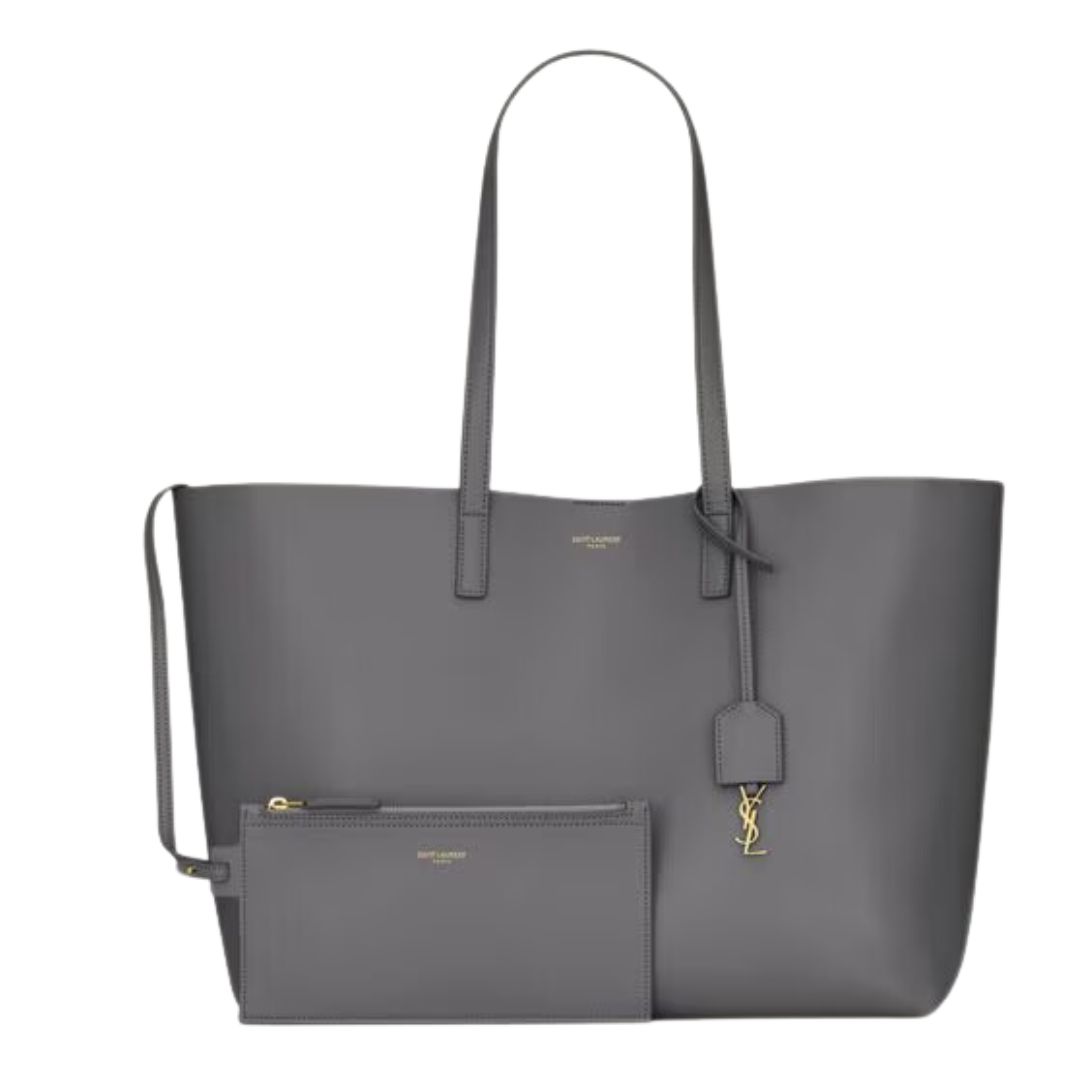 1 SAINT LAURENT SHOPPING LEATHER BAG