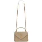 SAINT LAURENT COLLEGE MEDIUM IN QUILTED SUEDE