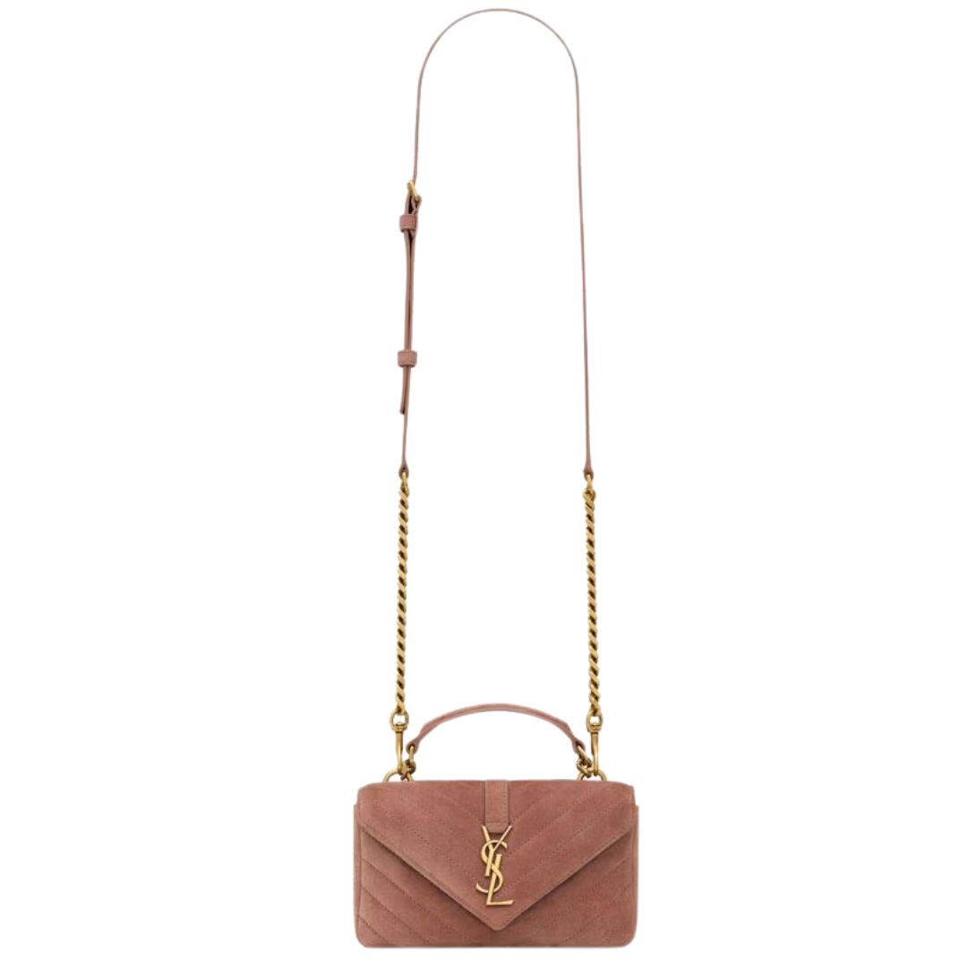 1 SAINT LAURENT COLLEGE MINI IN SUEDE