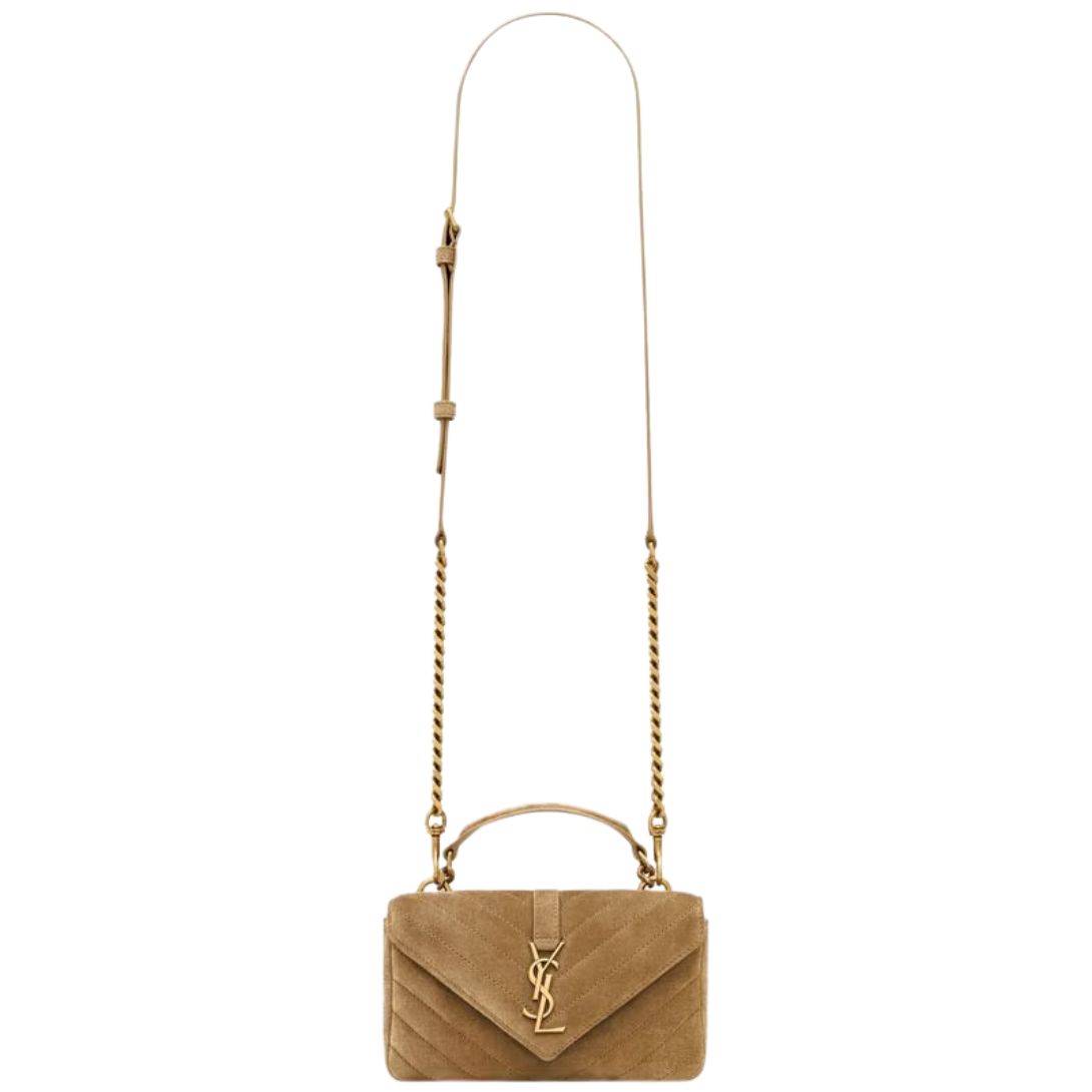 1 SAINT LAURENT COLLEGE MINI IN SUEDE