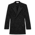 SAINT LAURENT TUXEDO JACKET IN GUIPURE