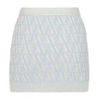 FENDI FF CASHMERE AND WOOL MINI SKIRT