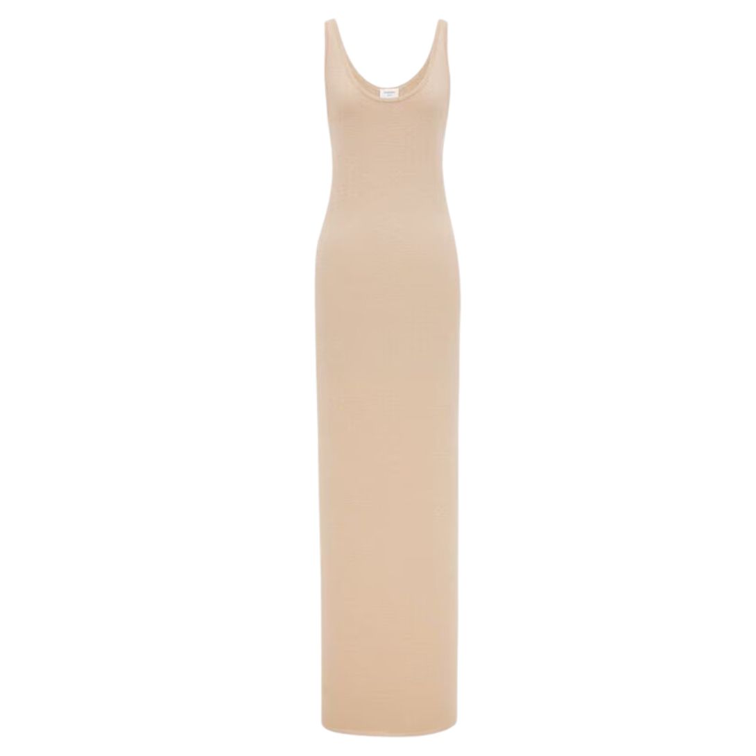 1 SAINT LAURENT LONG DRESS IN LUREX KNIT