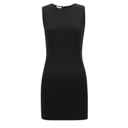 SAINT LAURENT SHIFT DRESS IN SATIN CREPE