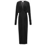 SAINT LAURENT RUCHED DRESS IN STRETCH JERSEY