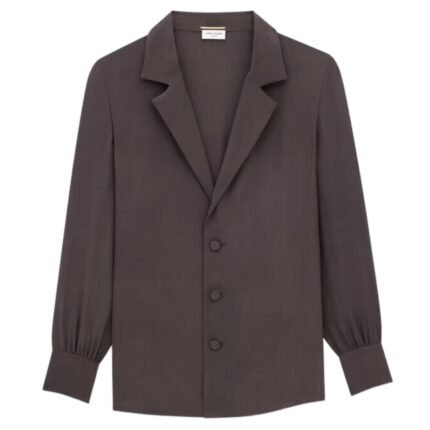 SAINT LAURENT PAJAMA SHIRT IN SILK CREPE DE CHINE