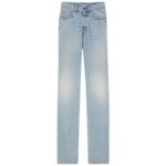 SAINT LAURENT V WAIST LONG BAGGY JEANS IN MICHIGAN BLUE DENIM