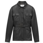 SAINT LAURENT SAHARIENNE JACKET IN SHINY LAMBSKIN