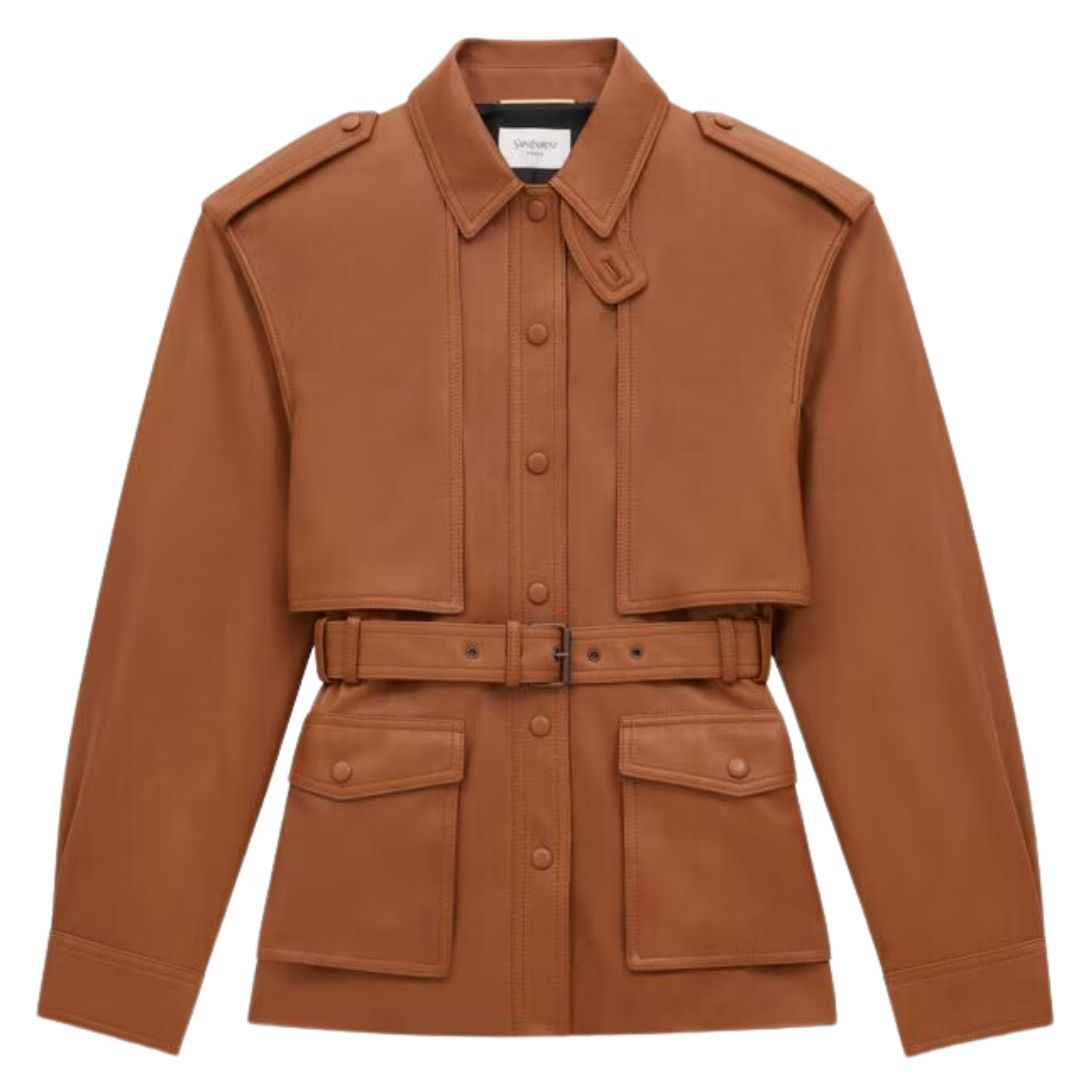 1 SAINT LAURENT SAHARIENNE JACKET IN LAMBSKIN