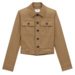 SAINT LAURENT CROPPED JACKET IN COTTON SERGE