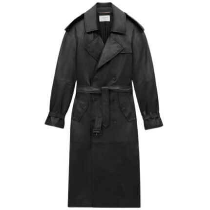 SAINT LAURENT TRENCH COAT IN SHINY LAMBSKIN