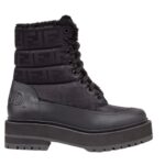 FENDI BLACK LEATHER BIKER BOOTS
