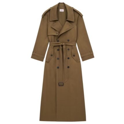 SAINT LAURENT TRENCH COAT IN COTTON TWILL