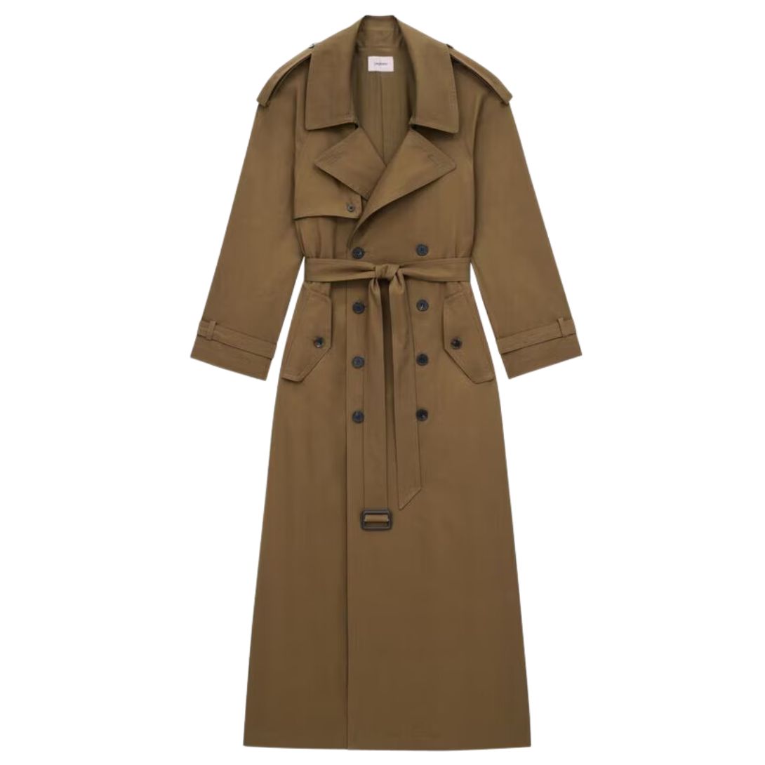 1 SAINT LAURENT TRENCH COAT IN COTTON TWILL