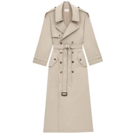 SAINT LAURENT TRENCH COAT IN COTTON TWILL