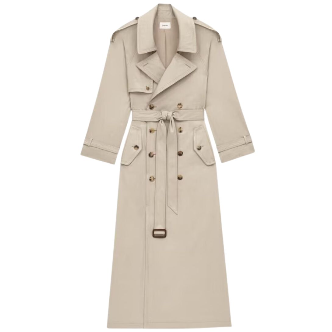 1 SAINT LAURENT TRENCH COAT IN COTTON TWILL